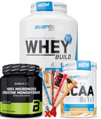 PROMO STACK Pachet Proteina + Creatina+ Bcaa + Batoane proteice 12